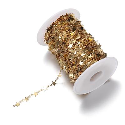 Women's Gold Stainless Steel Star Chain Necklace - DIY Non-Fading Jewelry Making Component