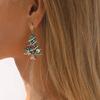Dripping Oil Christmas Tree Earrings Zinc Zinc Alloy New Year Dangle Earrings Xmas Earrings Studs  Girls