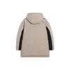 Li Ning Badminton Series Solid Color Zipper Hooded Long Sleeve Down Jacket Men Outerwear Silver Mink-Brown AYMS211-1