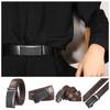 Simple Genuine Leather Belts 110/120/130cm Men's Waistband Luxury Metal Buckle Belt  Male