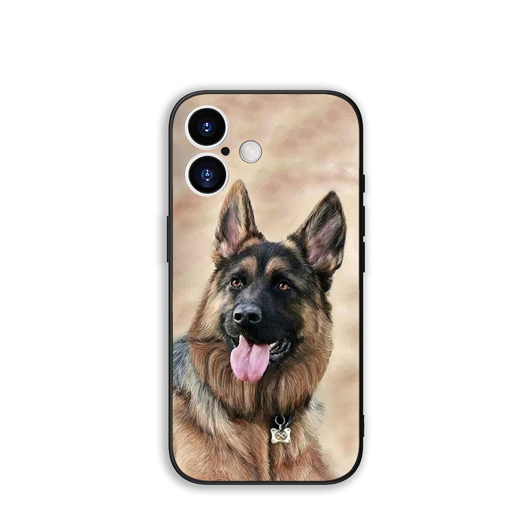 Phone Cover German Shepherd Lovely Dog Casing for Apple iPhone 16 15 14 Plus 13 12 Mini 17 Pro Max + ProMax 16E Air 15+ Case