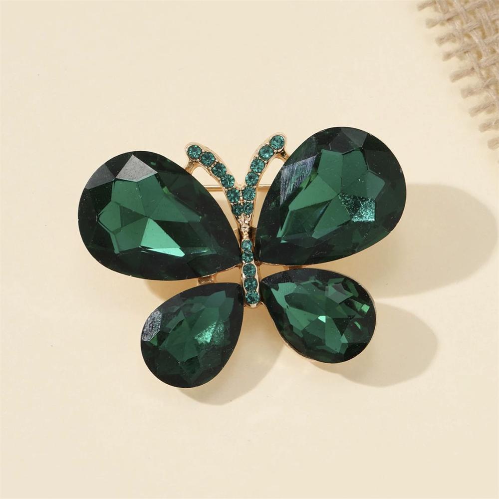Fashion Full Rhinestone Butterfly Brooch Collection Suit Accessories High-end Brooch Retro Collar Buckle
