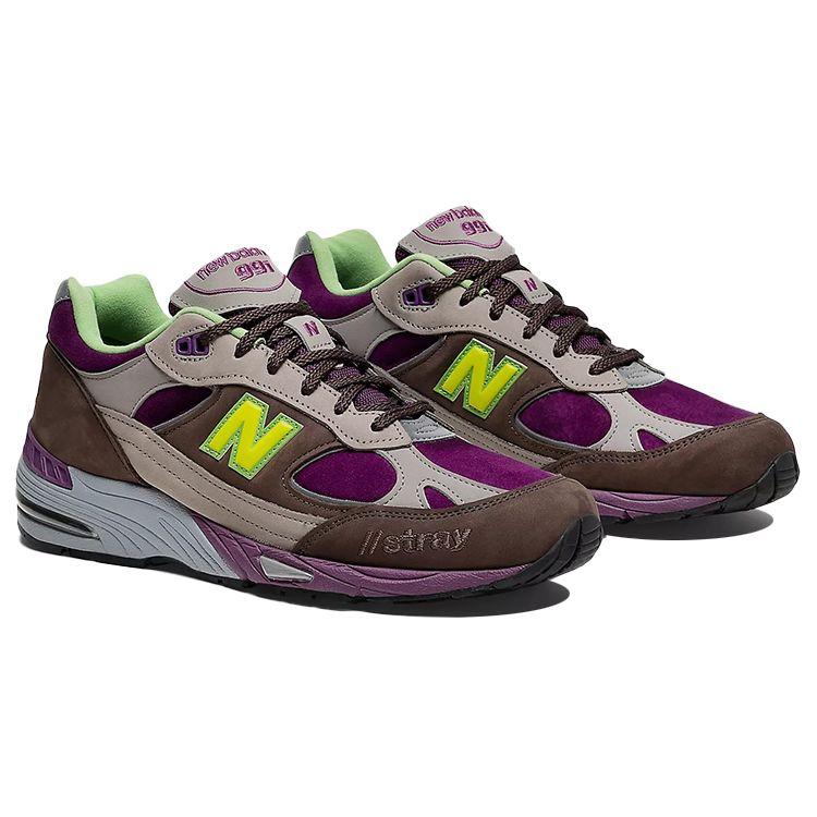 Stray Rats X New Balance  991 Made In England Purple Green Women Sneakers Grey W991SRG
