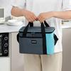 Size S 10L Portable Cooler Bag for Outdoor Picnic 600D Oxford Fabric Color Block Large Capacity Insulated Lunch Bag