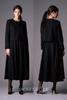 Lecqueur Black Formal Mourning Long or Midi Elastic Women's Dress, Washable, Length, Waist, One-Piece Suit, 5560003-12