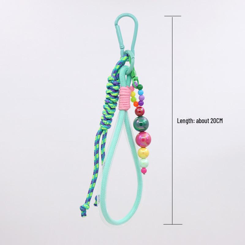 Bohemian Beaded Keychain Pendant with Handmade Lanyard