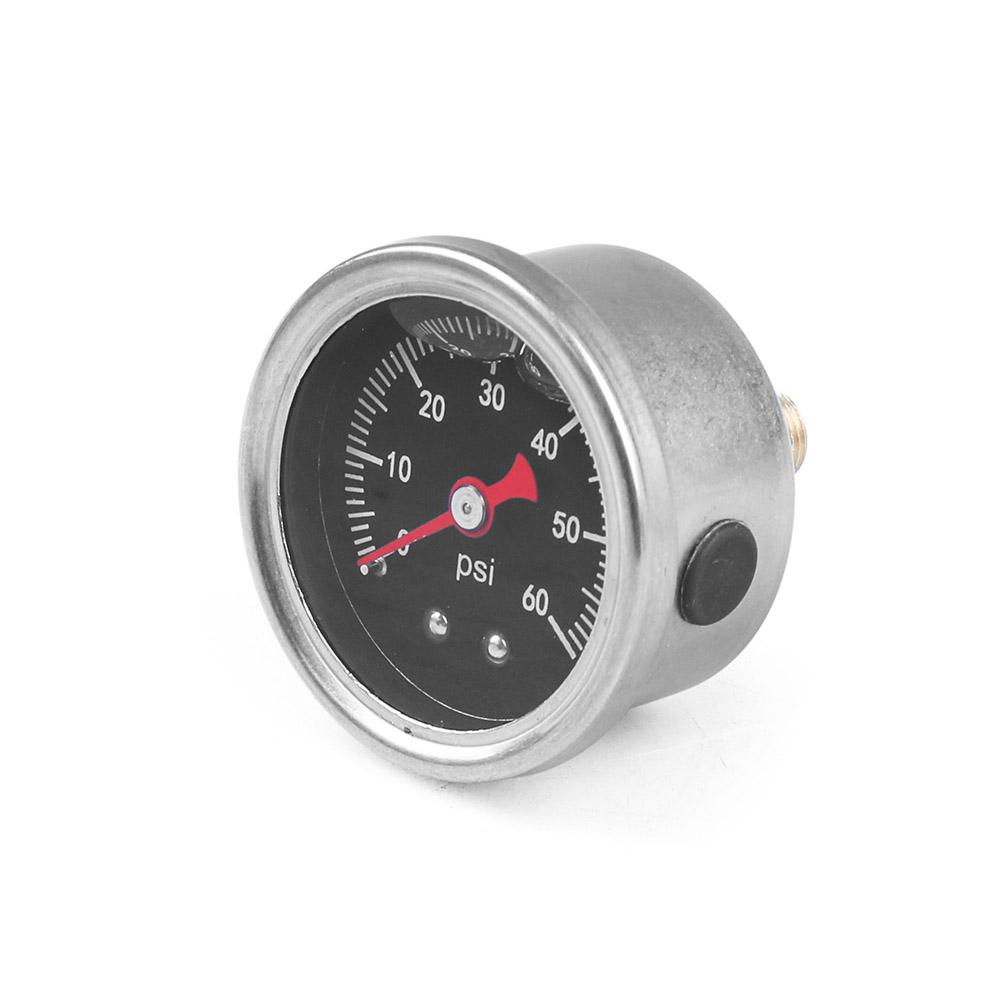 45mm Gauge Adjustable Fuel Pressure Regulator Gauge 0-60psi 0-100psi Liquid Chrome Black Universal