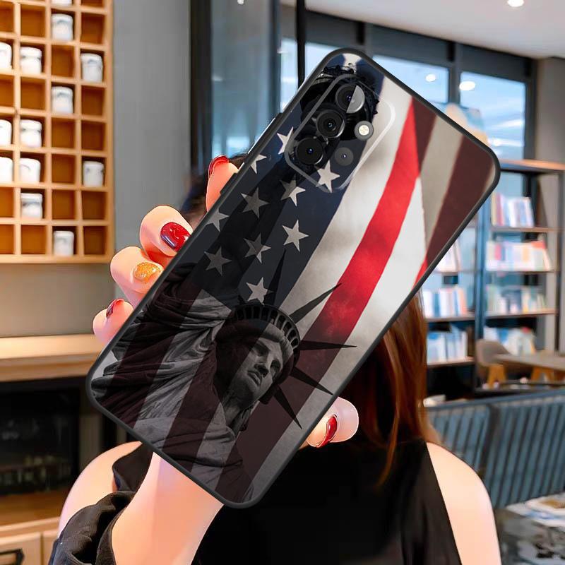 Amerikanische Flagge Freiheitsstatue Hülle Für Samsung Galaxy A33 A06 A05 A16 A26 A36 A56 A32 A52 A15 A53 A13 A34 A54 A14 A35 A55