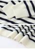 Women's Cashmere Knit Long Sleeve POLO Collar Top, Striped, Fashionable, Versatile, Soft, and Skin-Friendly