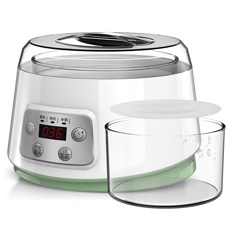 

1.3L Automatic Constant Temperature Fermentation Rice Wine Natto Machine Glass Liner 3 in 1 Yogurt Maker EU нош