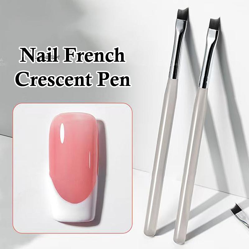 DIY Nail Art Brush Pen French Crescent Acrylic Gradient UV Gel Painting Drawing Flowers Manicure Tools for Salon