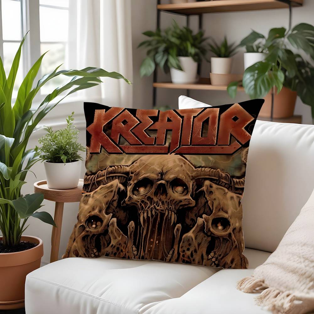 Наволочка Rock Band-K-Kreators Плюшевая Ткань Мягкая Наволочка Двусторонняя Печать Чехол для Подушки Бытовые Подарки 12x12Inch
