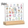 Wooden Base Table Ornament Motivational Mental Health Desktop Decoration, Acrylic Sign with Stand, Inspirational Desk Office Decor, for Therapy