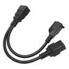 IEC320 C20 To IEC320 C19 and 5‑15R Power Cord IEC320 C20 Male To IEC320 C19 and 5‑15R Female Splitter Power Cable 12.6in