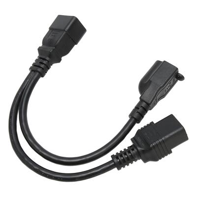 IEC320 C20 To IEC320 C19 and 5‑15R Power Cord IEC320 C20 Male To IEC320 C19 and 5‑15R Female Splitter Power Cable 12.6in