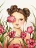 5D DIY Diamond Mosaic Butterfly Full Drill Square Girl Diamond Embroidery Flower Needlework Mosaic Art Decor For Home