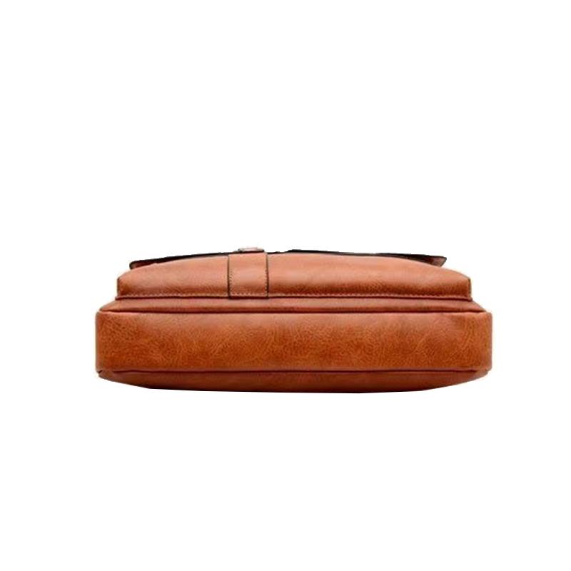 The neutral color men's handbag is suitable for business trips and can also be carried  e shoulder.It is made of PU material