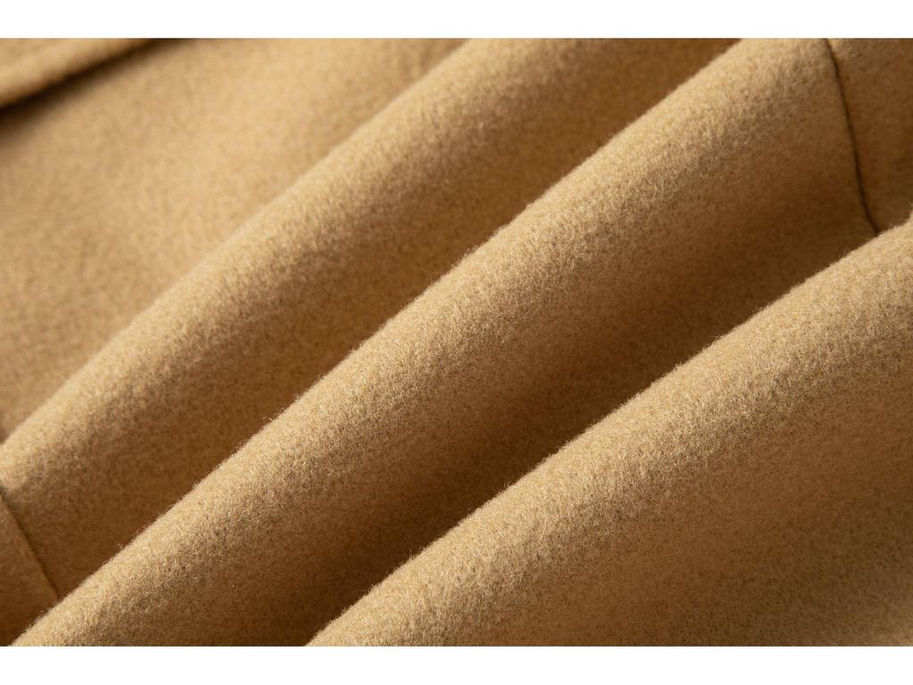 Neuer Herbst/Winter Europäischer & Amerikanischer Herren Zweireihiger Mittellanger Woll-Trenchcoat