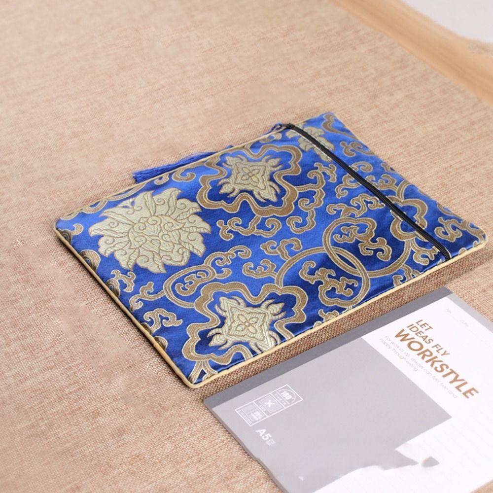 Double-layer Antique Dragon Pattern Jewelry Bag Scripture Bag Chinese Style Sachet Embroidery Bag