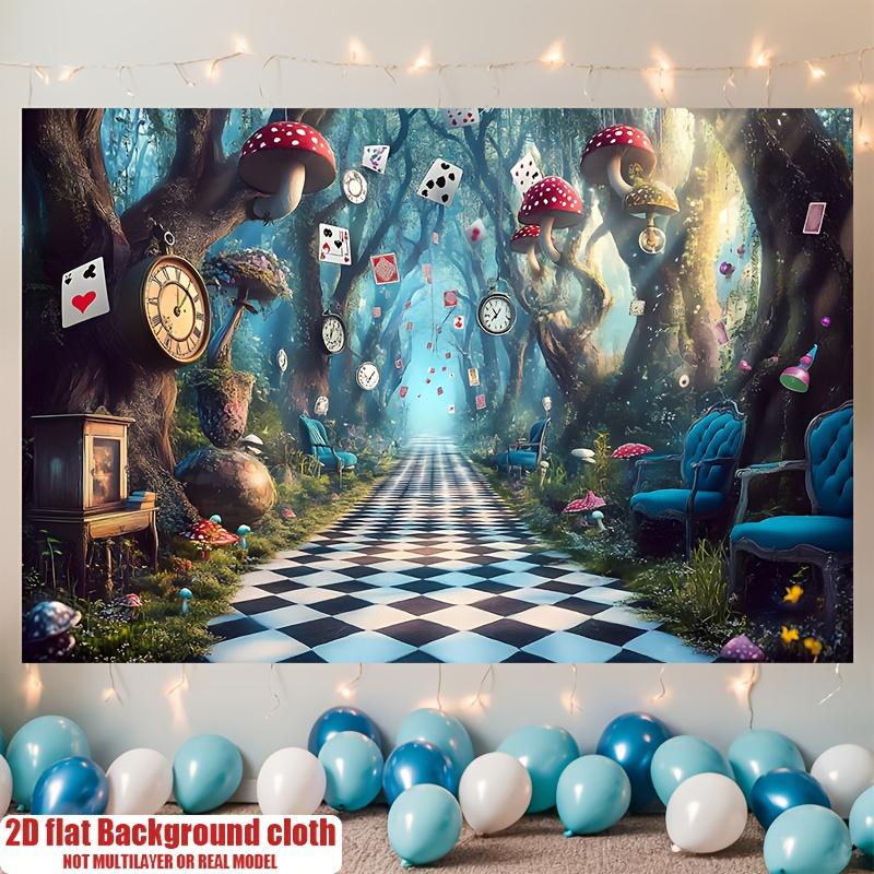 1pc 2D Flat Piece  Magical Fairyland Forest Background Decoration  Background Photo Props  Home Decoration  Etc