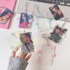 Kawaii Star Glitter Photocard Holder Keychain 3 Inch Hard Acrylic Id Card Case K-Pop Idol Photo Sleeve Protector For Girls Gift
