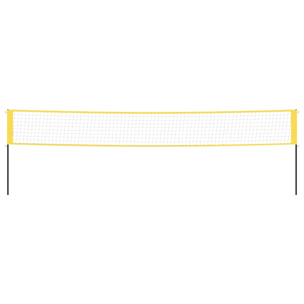 Badminton Net Yellow and Black 600 X 155 Cm PE Fabric