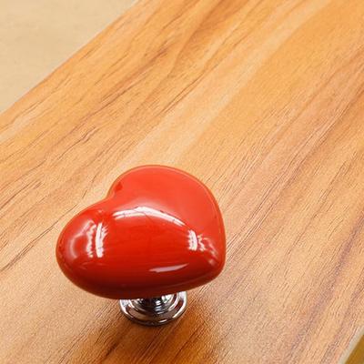 Love Heart Shaped Colorful Plastic Toilet Tank Button Aid Adhesive Plastic Handle,Portable Accessory Handle Toilet Press Tool