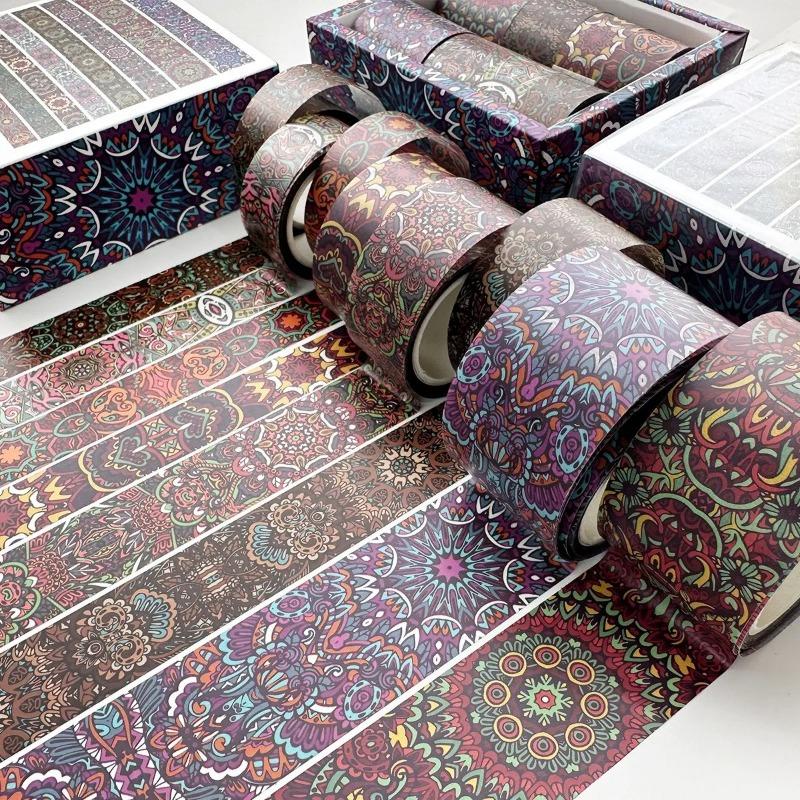 

8 рулонов/набор Винтажный эстетический набор васи-лент ПЭТ васи-ленты для ведения журнала, скрапбукинга, журналов, планировщиков, искусства и ремесел