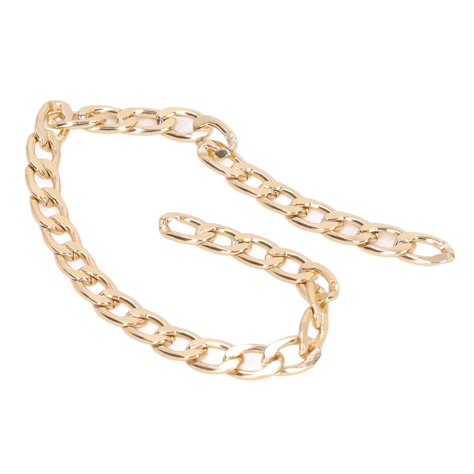 

Алюминиевые цепи для бордюров 20 метров, стойкие к ржавчине, витые звенья, пересекающиеся кабельные цепи для самостоятельного изготовления золотой