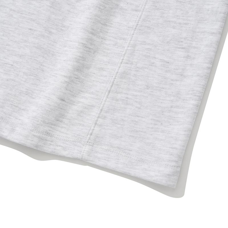 KIRSH Plain Jersey Long Skirt [Melange Grey]