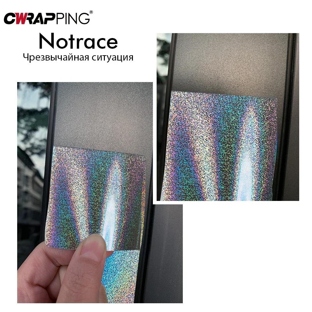 Silver Laser Vinyl Wrap Car Creative Color Change Film Waterproof Protective Sticker Decoration Modification Auto Accessories
