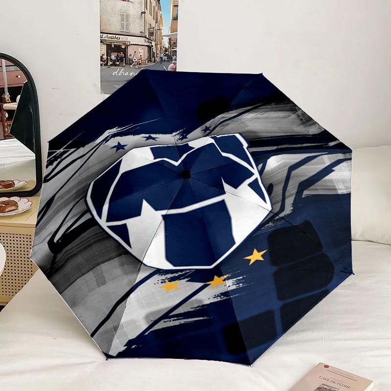 Football Club Emblem Umbrella 8-Frame for Travel, camping, Casual Lightweight Portable Umbrella, Essential for every family Holidays Gift