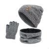 Hat S Set Thermal Knitted Neck Warmer and Unisex