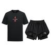 Li Ning Fitness Sets Men's Crew Neck Moderate GKMB-YHST191+LSKT607