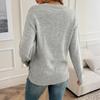 Women's Casual, Stylish, Loose-fitting Round Neck Knitted Solid Color Pullover Sweater