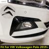 Car Front Bumper Fog Light Lamp Eyebrows Eyelid Decoration Cover Trim Fit For VW Volkswagen Polo  -  Black Accessories