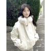 Fur collar padded pie overcomes thick coat women's winter thickened warm short tooling padded jacket padded jacket stand-up collar