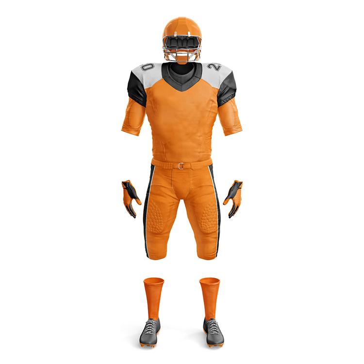 Individuelles sublimiertes schnell trocknendes atmungsaktives Tackle Twill American Rugby Football Uniformen Set