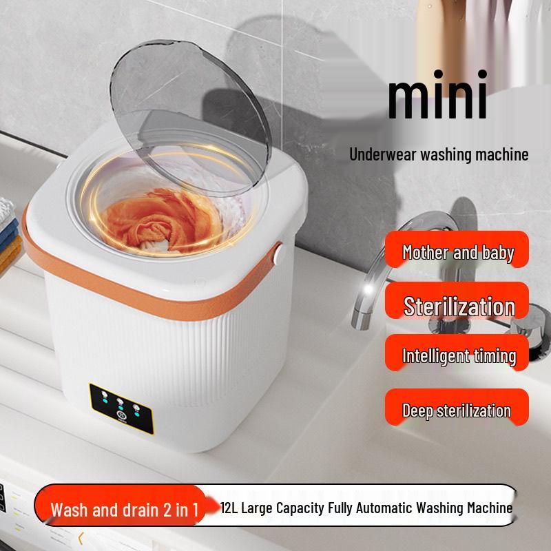Compact Large-Capacity Mini Washing Machine for Dorms and Household Underwear Laundry