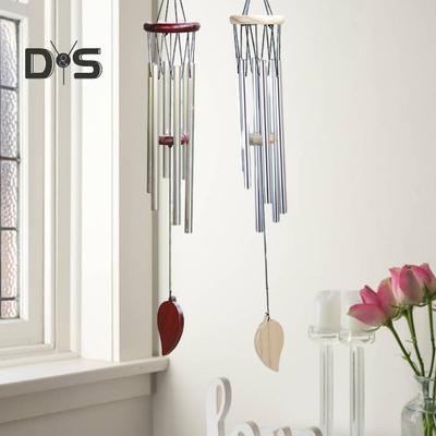 Metal Wind Chime with 6 Aluminum Tubes Natural Soothing Melody Garden Patio Outdoor Decoration Hanging Wind Bell Birthday Gifts