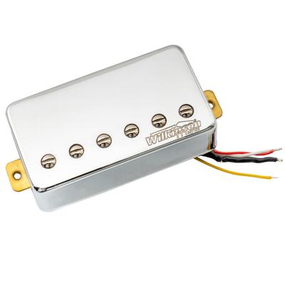 Wilkinson WOCHB Ceramic PAF Humbucker Pickup with PU Bridge for Les Paul SG Electric Chrome Guitar,