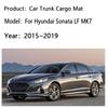 Car Trunk Mat For Hyundai Sonata 2015~2019 2016 2017 LF MK7 Cargo Storage Carpet Leather Pad Waterproof Cushion Auto Accessories