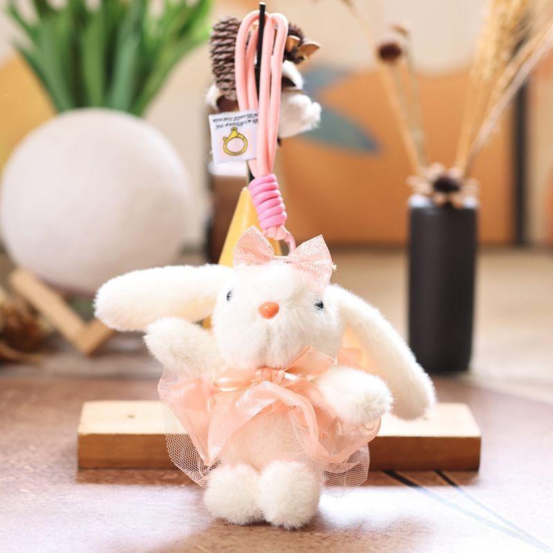 Cute Rabbit Plush Toy With Pp Cotton Filling For Bag Accessories And Gifts