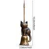 Einzigartiger Katzen-Windspiel Metall-Katzen-Windspiel Gartenstatue für Katzenliebhaber Outdoor Hängendes Gedenk-Ornament Veranda-Dekoration Geschenk