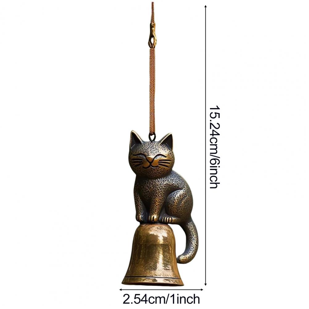 Einzigartiger Katzen-Windspiel Metall-Katzen-Windspiel Gartenstatue für Katzenliebhaber Outdoor Hängendes Gedenk-Ornament Veranda-Dekoration Geschenk