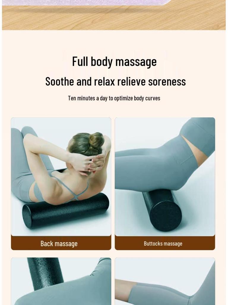 Smooth Foam Roller: Yoga Column for Muscle Relaxation, Leg Slimming, and Back Stretching