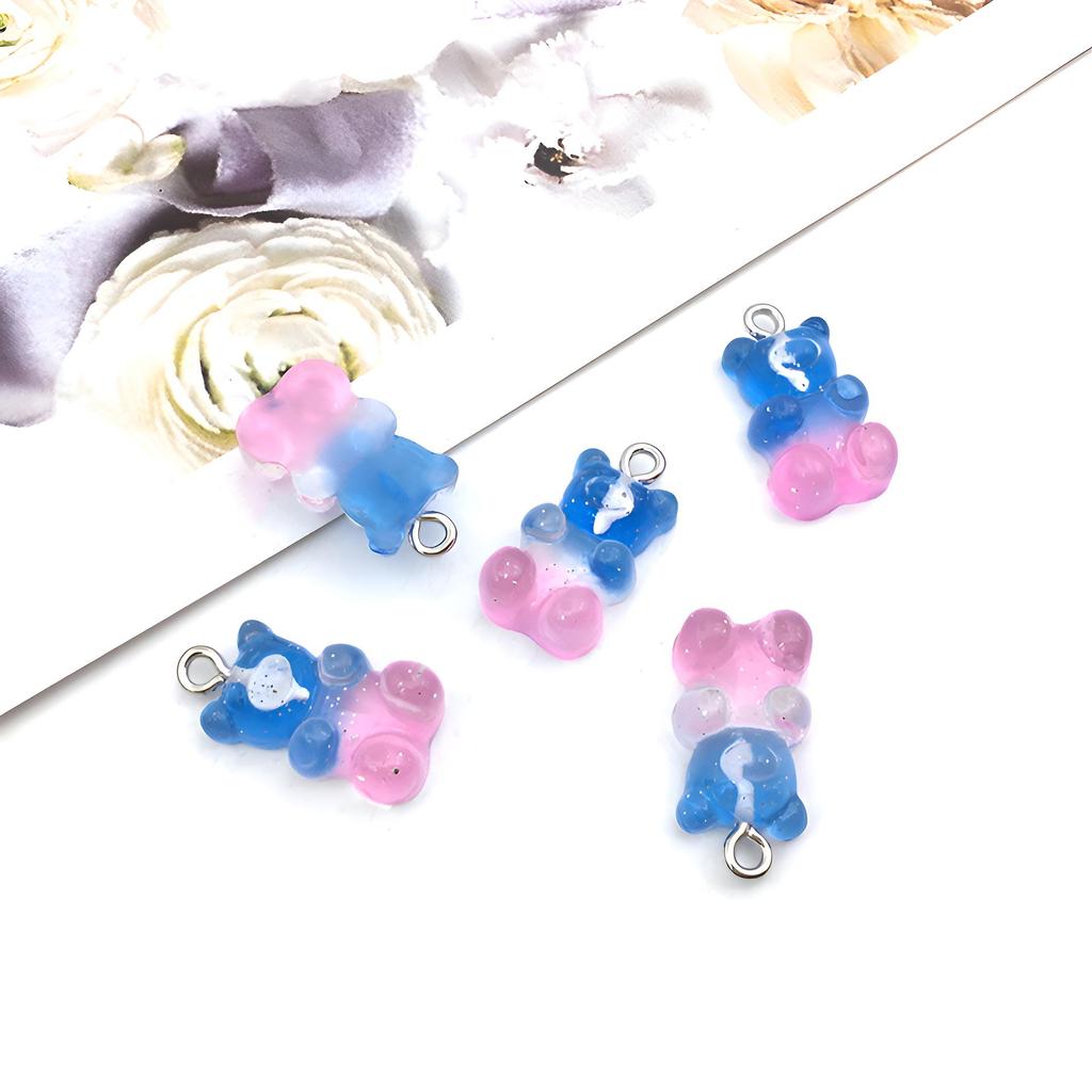 Bear Candy Resin Lollipop Pendant: Mix 32 DIY Jewelry & Toy Accessories Lucky Bag for Kids