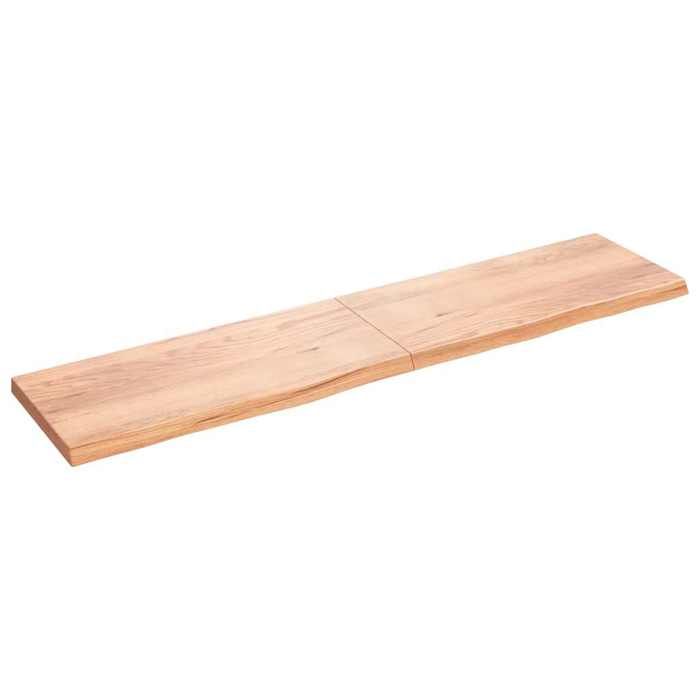 VidaXL Light Brown Bathroom Countertop 220x50x6 Cm Treated Wood 3156182