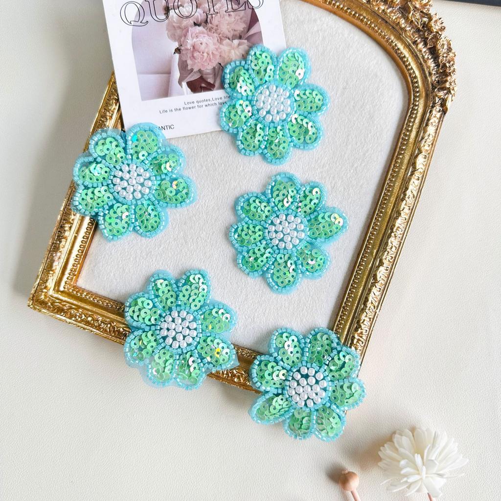 Bead Sequin Patch Sticker Bead Flower Decorative Clothing Dress Pants T-Shirt Decal Accessories Cloth Sticker Accessories