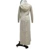 2026 New Women's Casual Loose Sleeveless Long Dress with Single-Breasted Buttons and Fashionable Hood